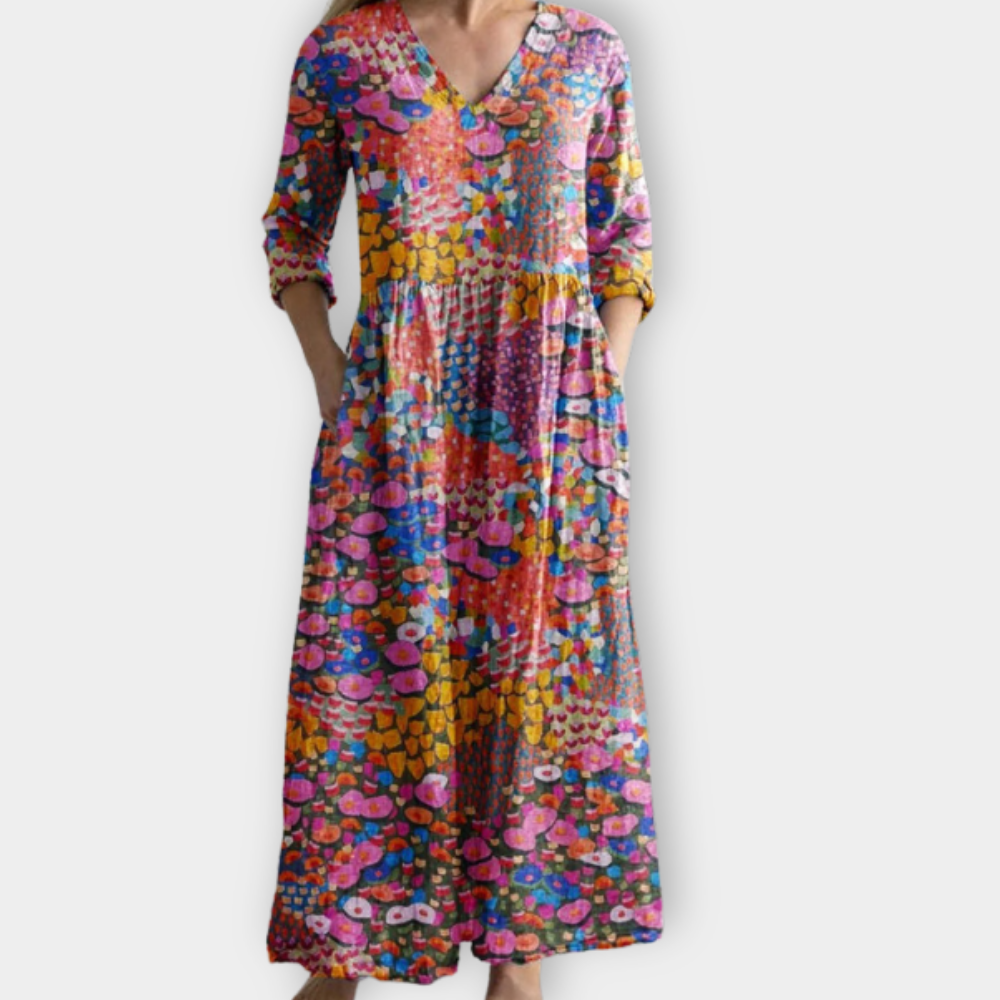 Prisella | Vestido largo boho suave