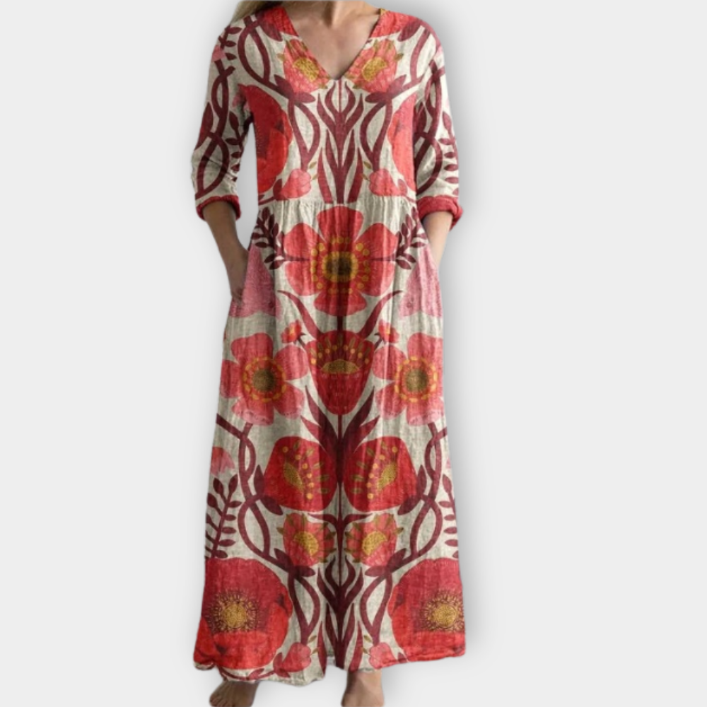 Adela | Vestido largo boho suave