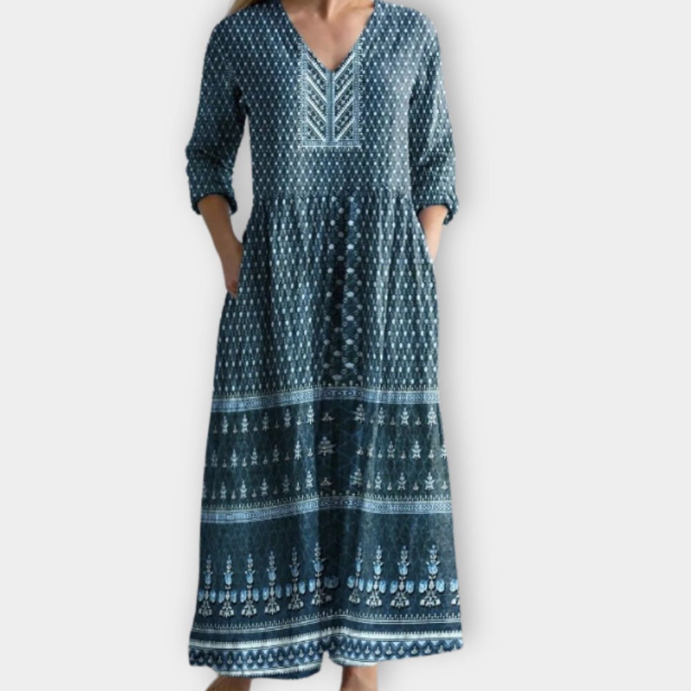 Oswina | Vestido largo boho suave