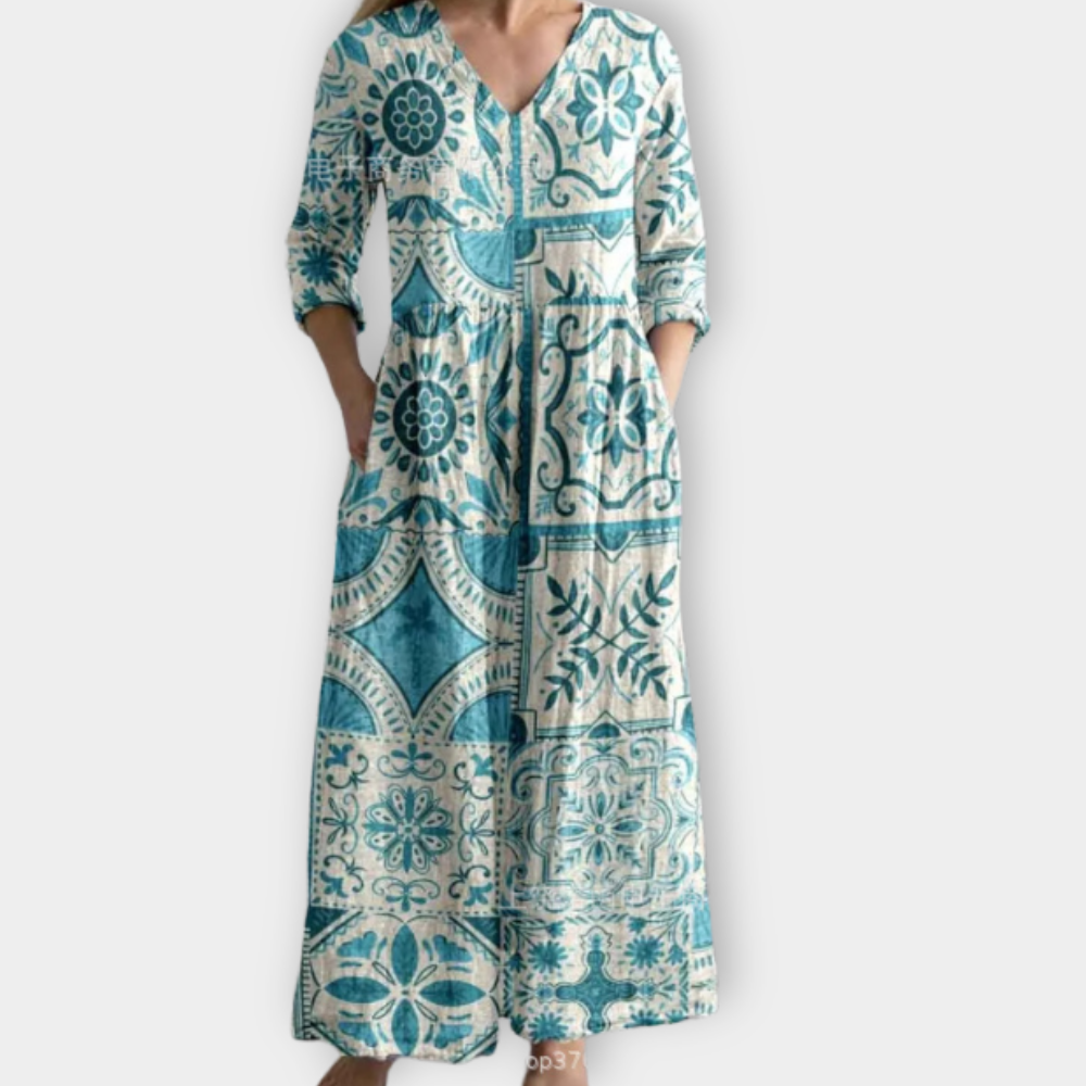 Xaviera | Vestido largo boho suave