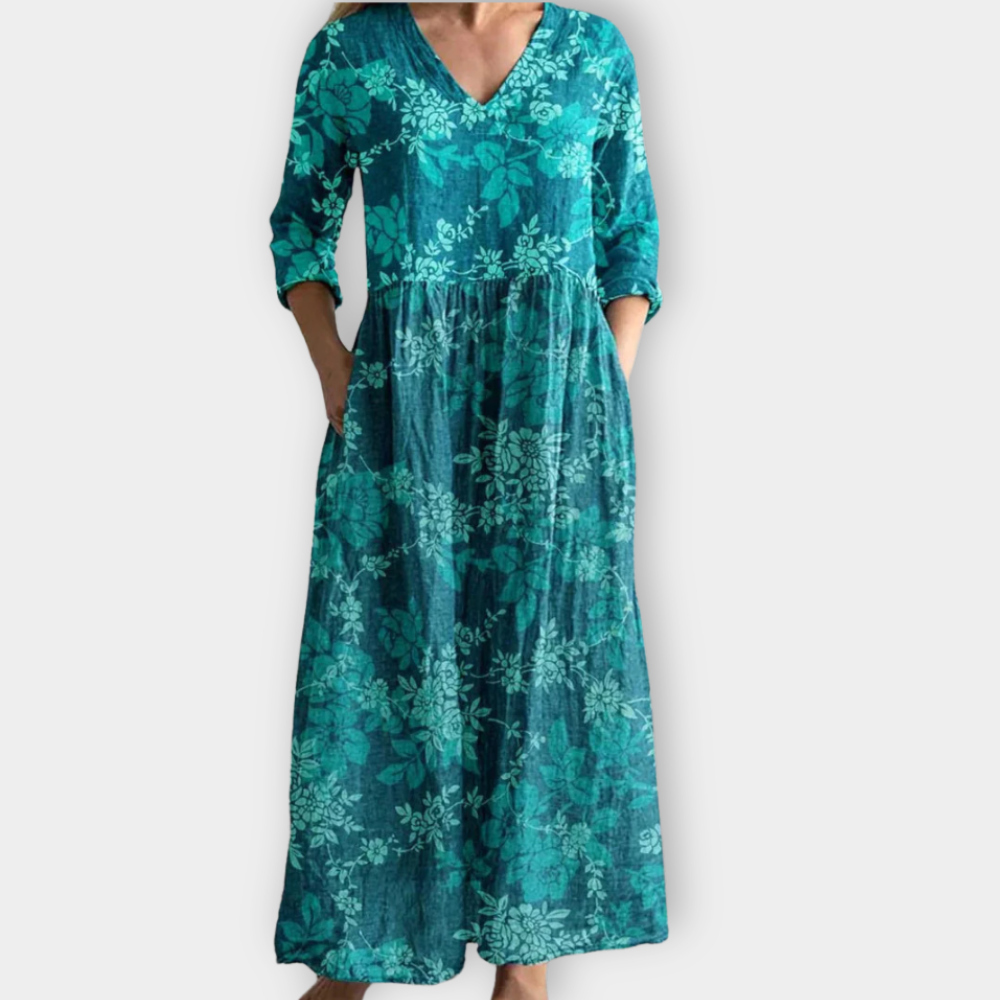 Gina | Vestido largo boho suave