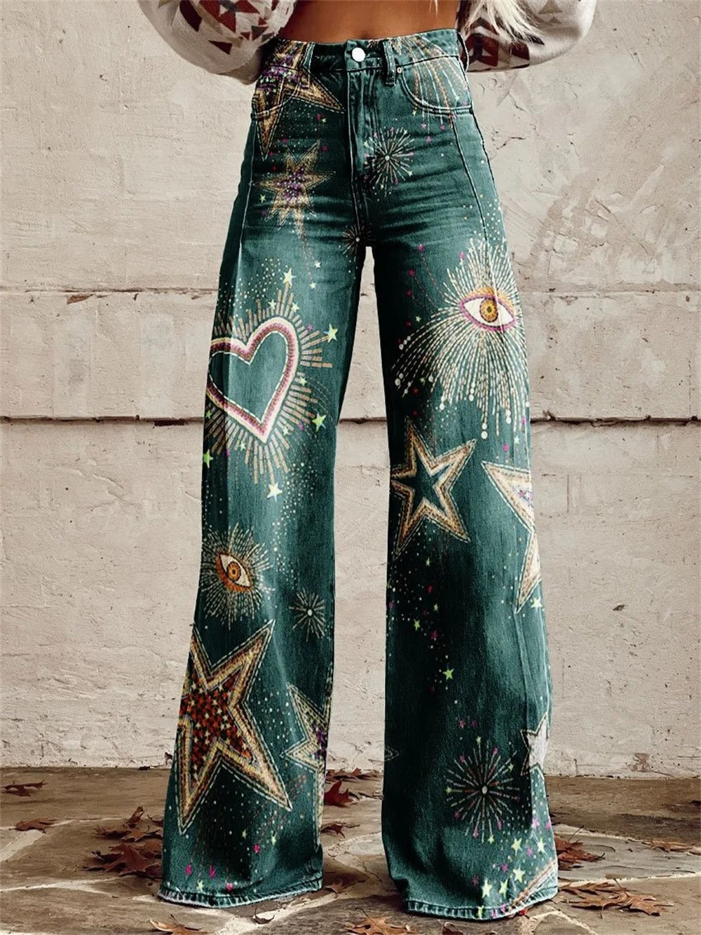 Sophia™ – Pantalones de Pierna Ancha con Cintura Alta