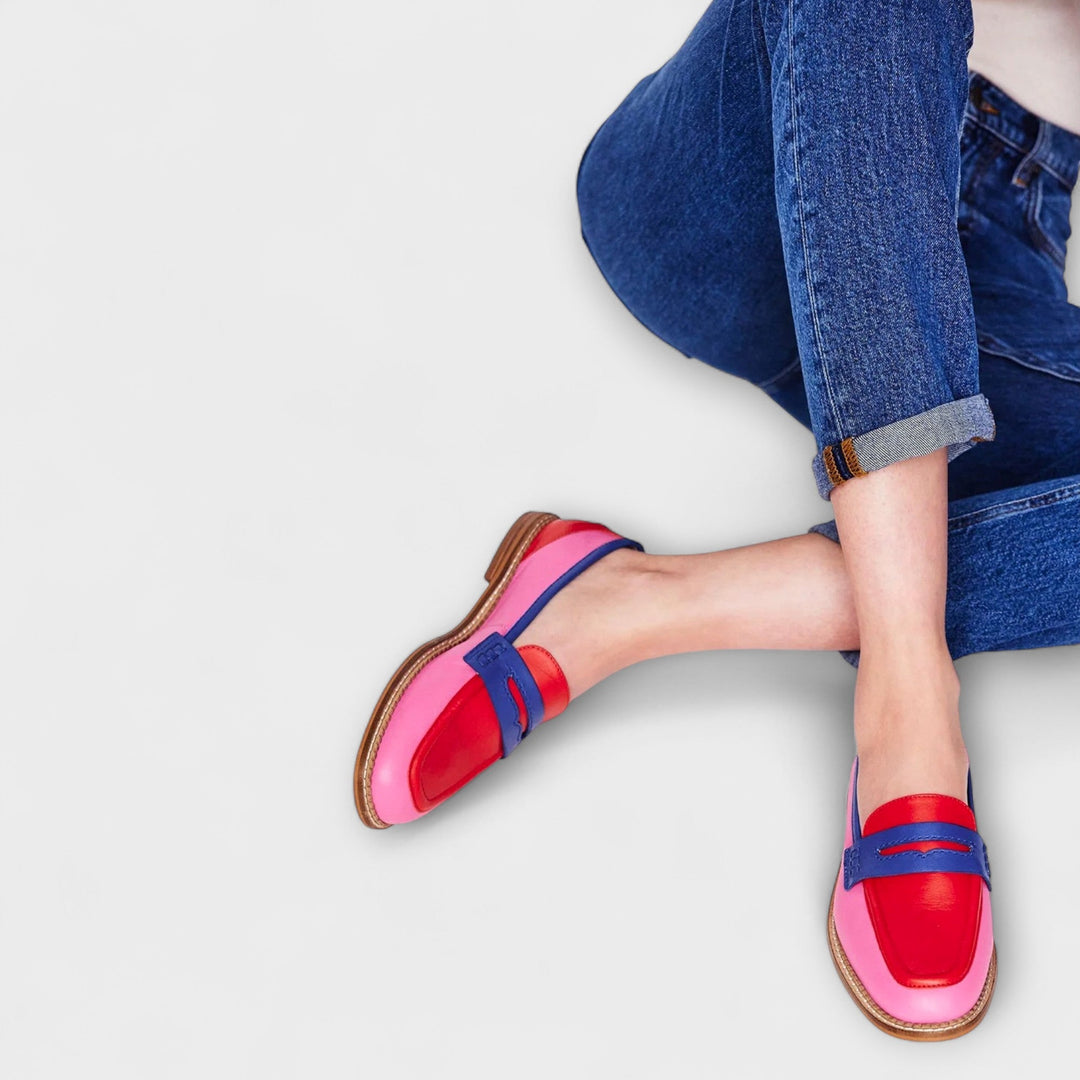 Marigold – Mocasines Coloridos de Patchwork con Punta Redonda