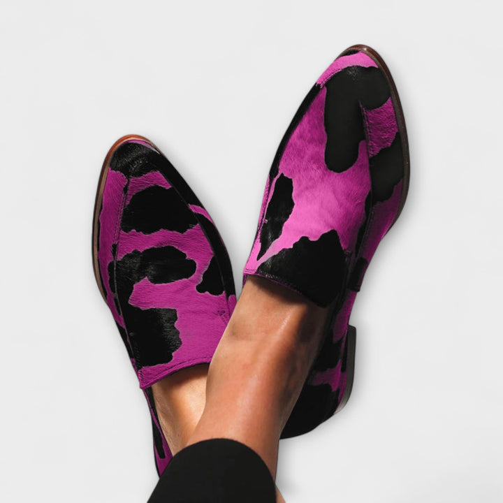 Paloma – Mocasines con Estampado de Vaca