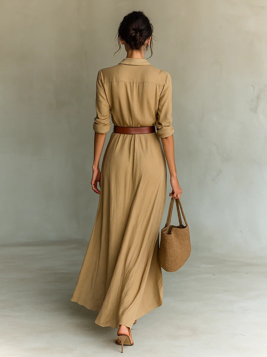 Alba | Vestido largo con cinturón