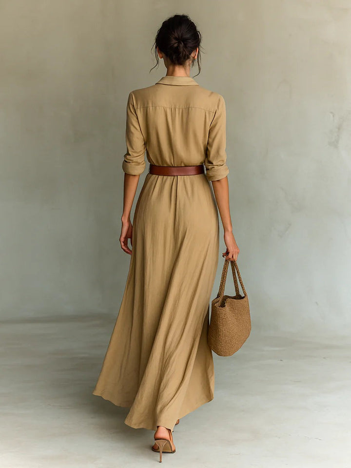 Alba | Vestido largo con cinturón