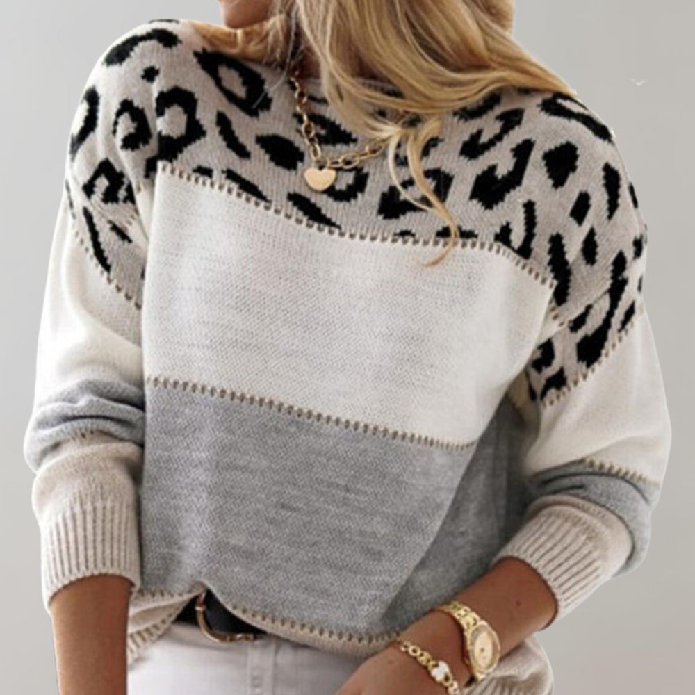 Tamara | Jersey informal con estampado de leopardo