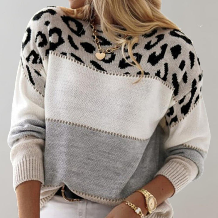 Tamara | Jersey informal con estampado de leopardo