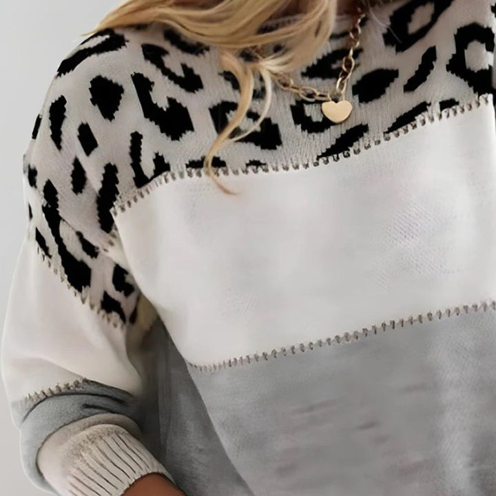 Tamara | Jersey informal con estampado de leopardo