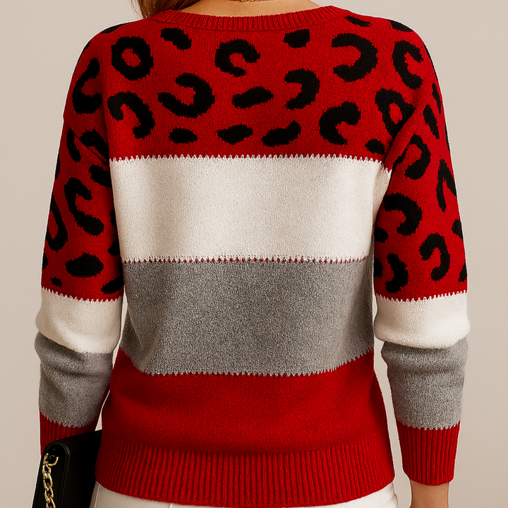 Tamara | Jersey informal con estampado de leopardo