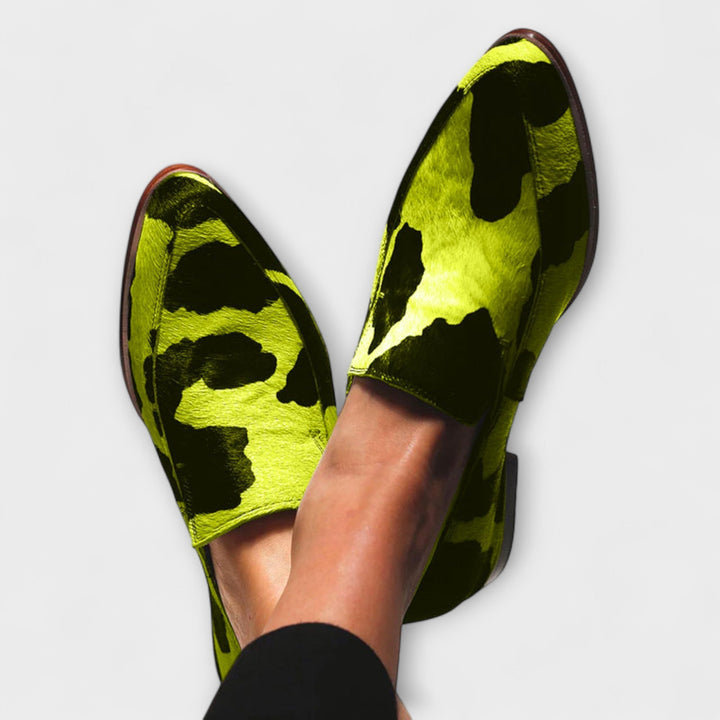 Paloma – Mocasines con Estampado de Vaca