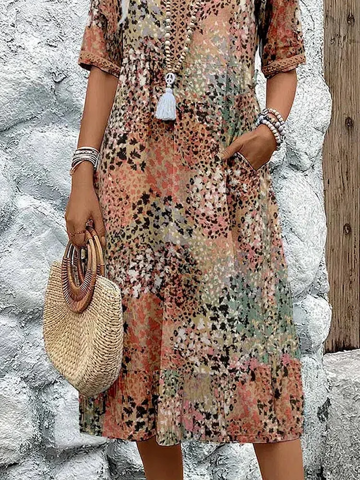 Samantha™ | Elegante vestido midi floral