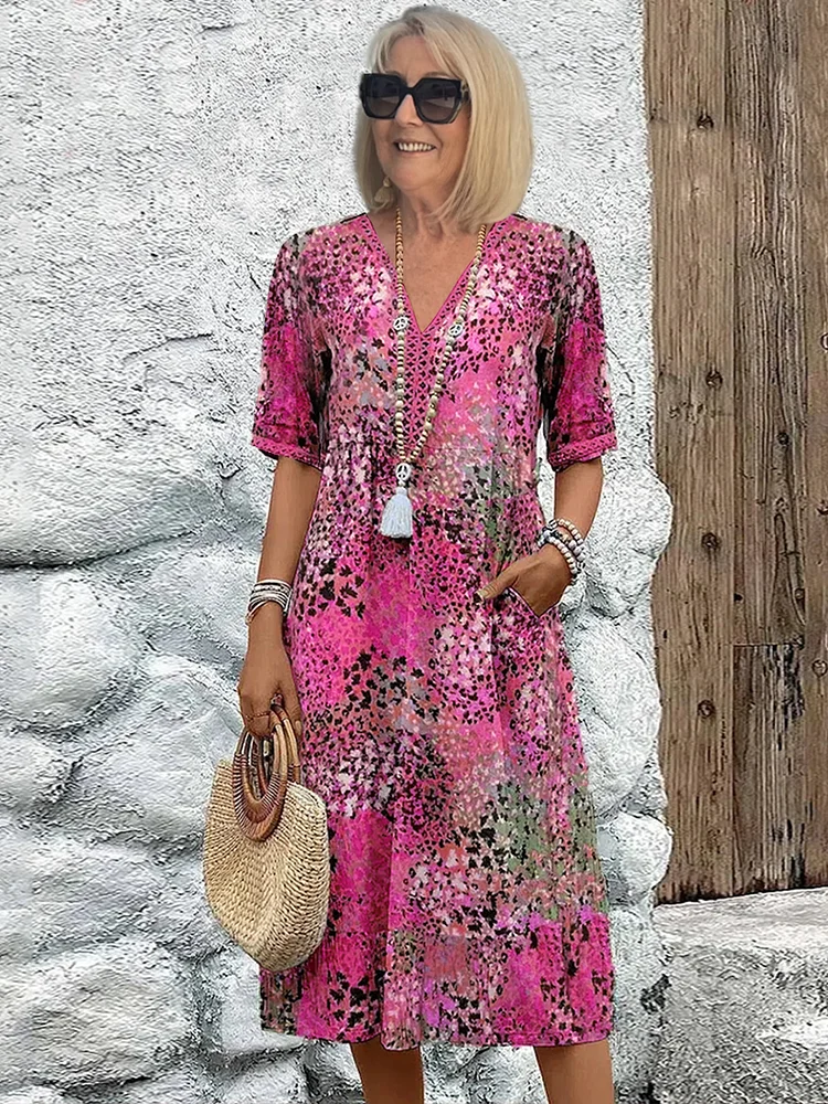 Samantha™ | Elegante vestido midi floral
