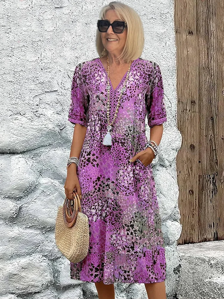 Samantha™ | Elegante vestido midi floral