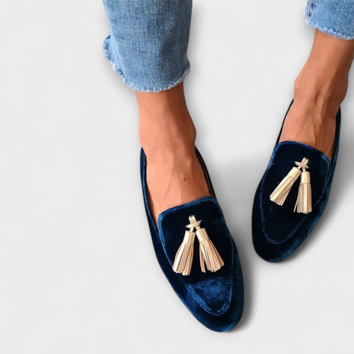 Quinnlyn – Mocasines Vintage con Borlas